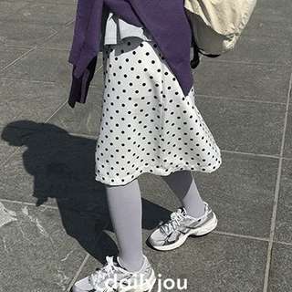 Tria Basic Dot Midi Skirt