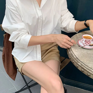 Point cotton shirt