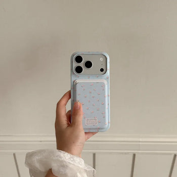 Tiny Rose Garden MagSafe Card Slot Wallet Pocket Case