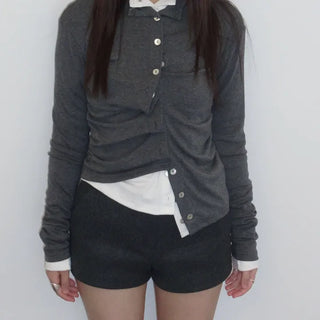 Shirred cardigan