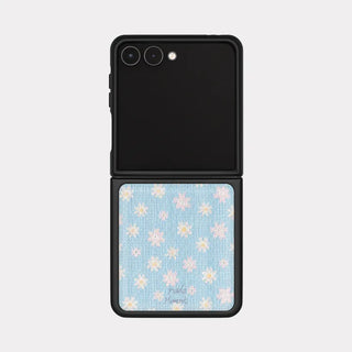 Cozy Flower Galaxy Z-Flip Fold 8 MagSafe Black Bumper Case