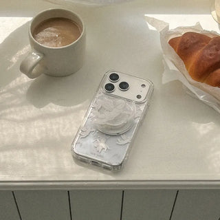 Romantic Cupid Gray iPhone MagSafe Grip Talk Holder Acrylic