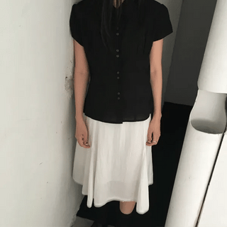 Peony Two-Button Short Sleeve Shirt (3 colors)