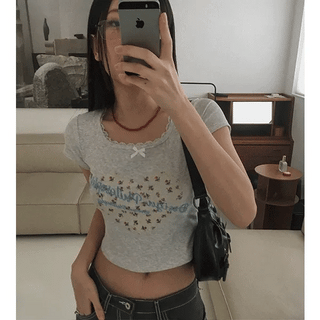 Heart ribbed t-shirt