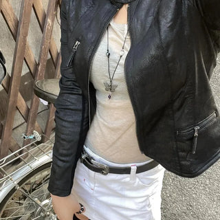 Vintage stretch rider jacket black