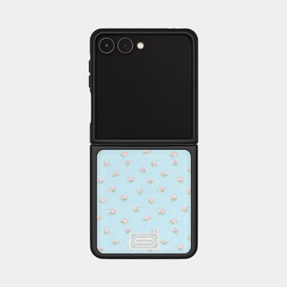 Tiny Rose Garden Galaxy Z-Flip Fold 8 Epoxy Black Bumper Case