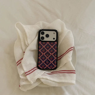 Vintage Cherry Pattern iPhone 18 Pro Galaxy MagSafe Black Bumper Case