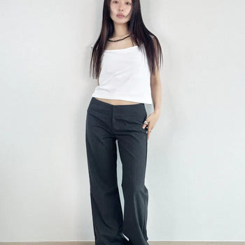 Noir Low bootcut slacks