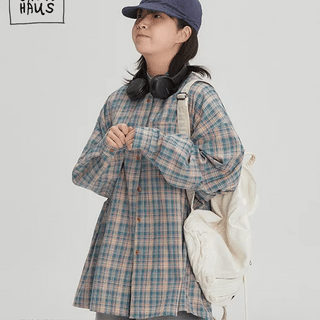 Lalaca Vintage Check Pocket Overshirt