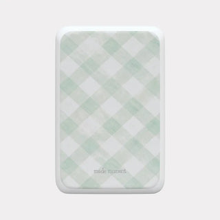 Cotton Check MagSafe 500mAh Power Bank iPhone Wireless Charging