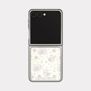 Vintage Bakery Bears Galaxy Z-Flip Fold 8 Epoxy Silver Bumper Case