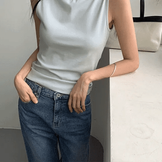 Raya Soft Spandex Boat Neck Sleeveless