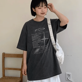 Centerme Pigment Star Print Short Sleeve T-shirt