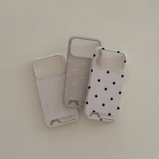 Cotton Dot MagSafe Card Phone Case for iPhone 17 Pro Hard
