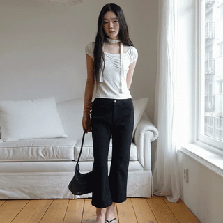 Cond's length Capri Cotton Pants