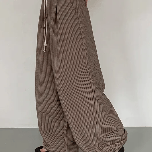 U-Pol Summer Stripe Elastic Waist Wide Pants