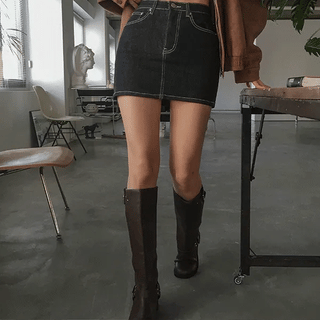 Inter Denim Mini Skirt