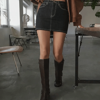 Inter Denim Mini Skirt