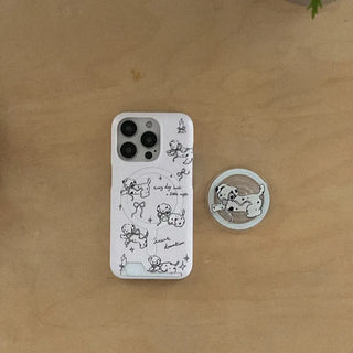 Dalmatian Dream MagSafe Card Phone Case for iPhone 16 Pro Hard