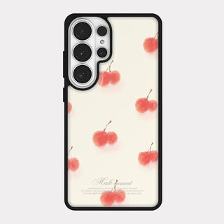 Hazy Cherry iPhone 18 Pro Galaxy Epoxy MagSafe Black Bumper Case