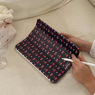 Cherry Cuddle Pattern Clear Detachable Cover Case for iPad Pro Air 13/11