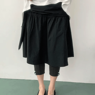 Dunkey Shirred Wrap Midi Skirt