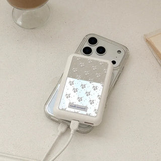 Blossom Poem MagSafe Mirror Power Bank 10,000mAh iPhone Wireless Charging