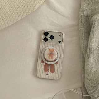 Cocoa Teddy iPhone MagSafe Grip Talk Holder Epoxy