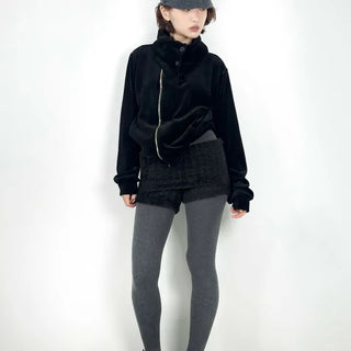 Wrap knit shorts