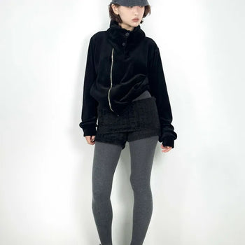 Wrap knit shorts