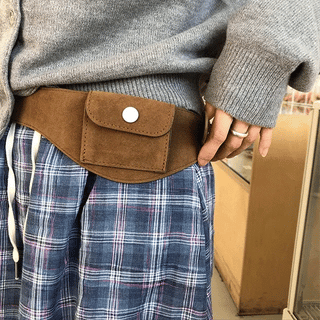 suede pocket belt