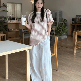 Carpenter Nylon Wide Pants