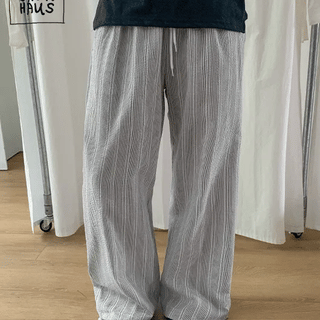 Rebaca Striped Elastic Wide Pants