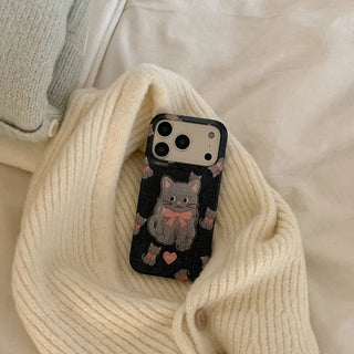 Denim Cat iPhone 17 Pro Hard Case