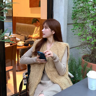 Real Wool Fur Vest
