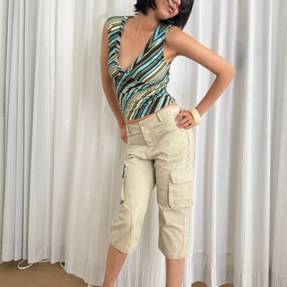 Cargo Capri Denim