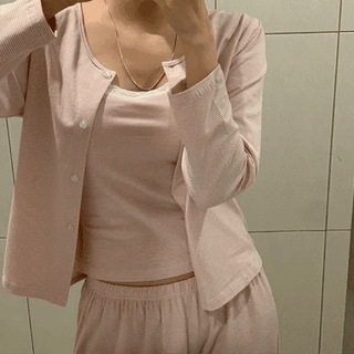 Yellow Stripe ThreePiece Pajama Set