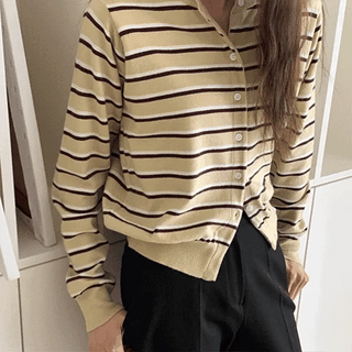 AEL Soft Daily Stripe Cardigan