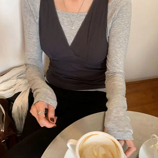 Pudding layered t-shirt set