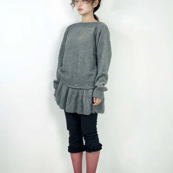 Stretch frill capri pants