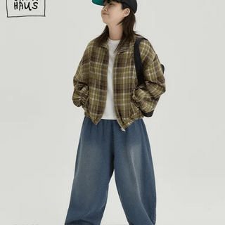 Nakiki Check Zip-up Jumper