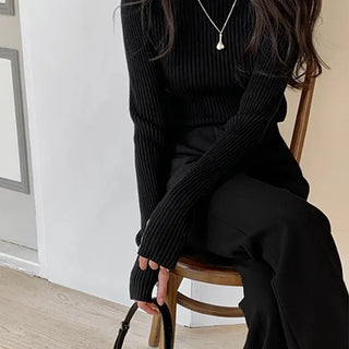 Samantha Ribbed Turtleneck Warmer Knit