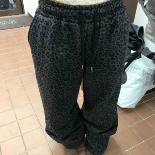 Check banding sweatpants