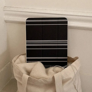 Ticking Stripe iPad Pro Air 13 11 Clear Removable Cover Case