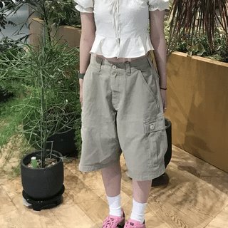Burning Cargo Bermuda Pants