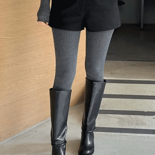 Cotton ribbed tights