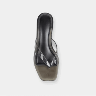 Tint Clear Jelly Flipflop Midi Heels