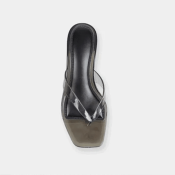 Tint Clear Jelly Flipflop Midi Heels