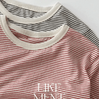 Fruity Summer Stripe Crop Short Sleeve Tshirt