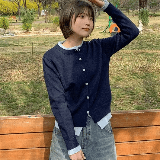 Jie Layered Knit Cardigan